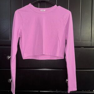 Pink Fitted Long Sleeve